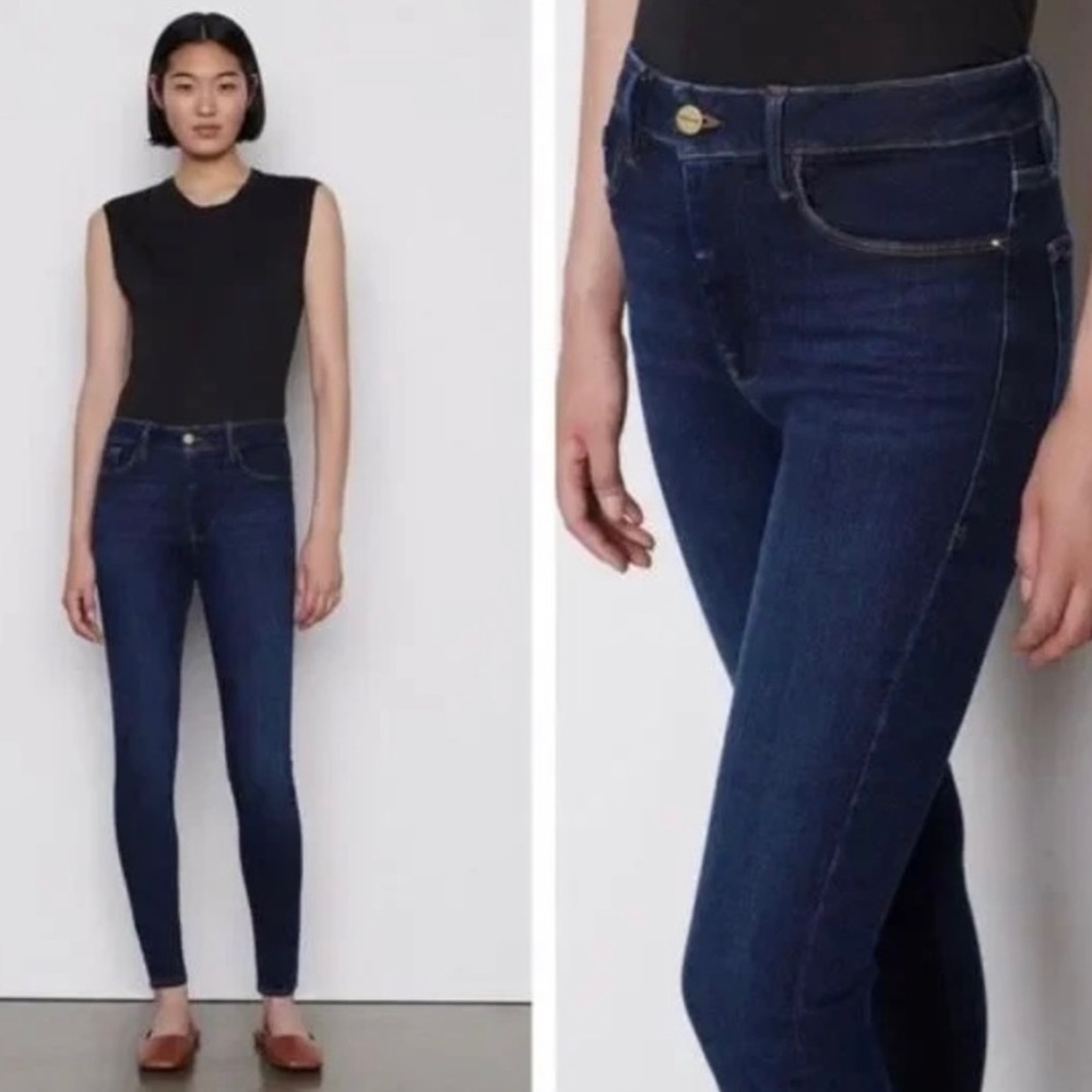 Frame Le One Skinny Jeans in Kodak size 2